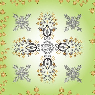 Renkli arkaplanda ilginç karalamalar olan kusursuz desen. Vektör illüstrasyonu.