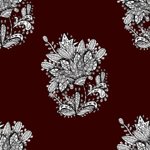 Beyaz karalama elementleriyle kusursuz desen. Vektör illüstrasyonu.