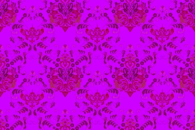 Renkli arkaplanda ilginç karalamalar olan kusursuz desen. Pano. Raster illüstrasyonu.