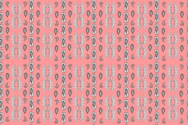 Renkli arkaplanda ilginç karalamalar olan kusursuz desen. Pano. Raster illüstrasyonu.