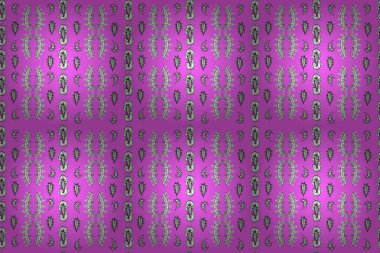 Renkli arkaplanda ilginç karalamalar olan kusursuz desen. Pano. Raster illüstrasyonu.