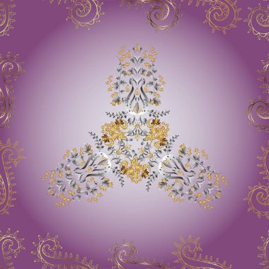 Renkli arkaplanda ilginç karalamalar olan kusursuz desen. Vektör illüstrasyonu.