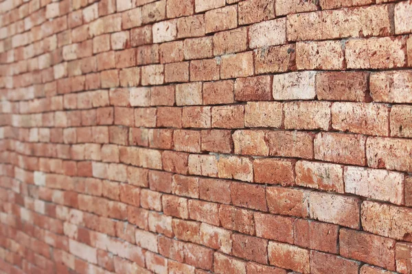 Perspective View Red Brick Wall Background — Fotografia de Stock