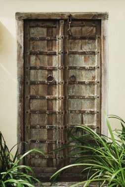 Old Rustic Oriental Style Wooden Doors