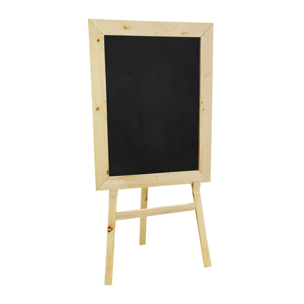 Blanco Krijtbord Met Houten Lijst Street Stand Restaurant Menu Easel — Stockfoto