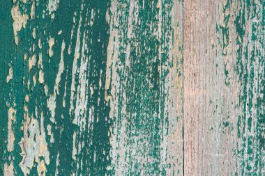 Çatlak Boya Dokusuna sahip eski Yeşil Tahta Panel