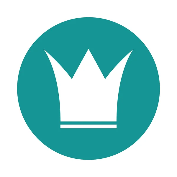 Sublieme Koninklijke Kroon Blauwe Avatar Icoon Met Ronde Silhouet Minimalistisch — Stockfoto