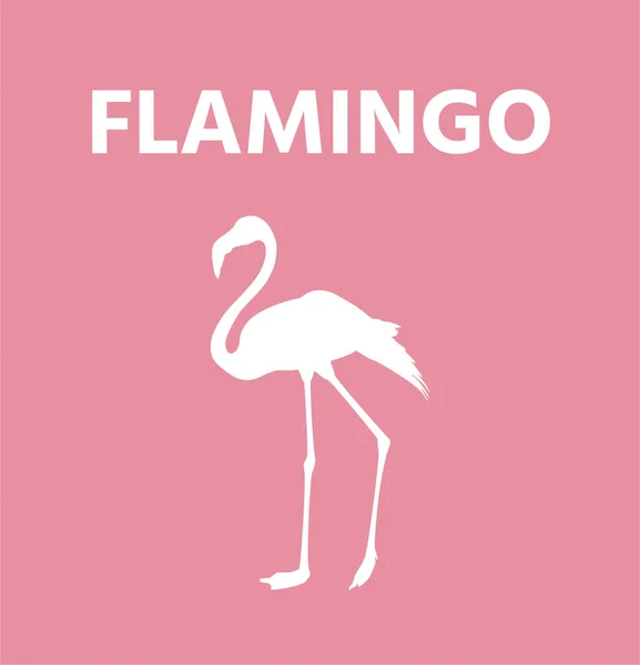 Radostný Flamingo Titulem Flamingo Minimálním Konceptem Plakátem Zvířete Inventivní Kresba — Stock fotografie