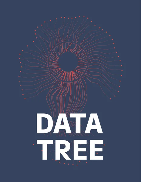 Estimular Rede Digital Árvore Dados Simboliza Rede Dados Rede Dados — Fotografia de Stock