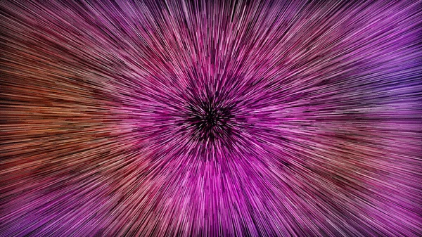 Efekt Podróży Fuzzy Space Neonowa Prędkość Światła Zanikającym Punktem Projekt — Zdjęcie stockowe