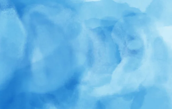 Lavagem Sangramento Aquarela Azul Simples Design Manchas Tinta Contexto Textura — Fotografia de Stock