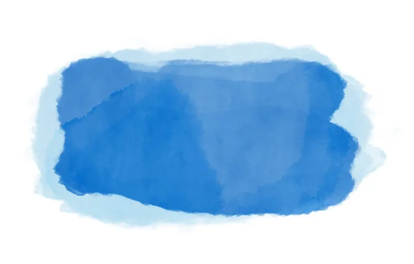 Simple Abstract Blue Watercolor Grain Paper Watercolor Stain Paint Center — 스톡 사진