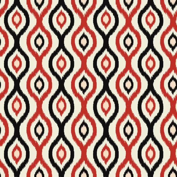 Ikat Seamless Pattern Ornamental Tribal Bohemian Fashion Image Carpet Quilt — Vector de stock