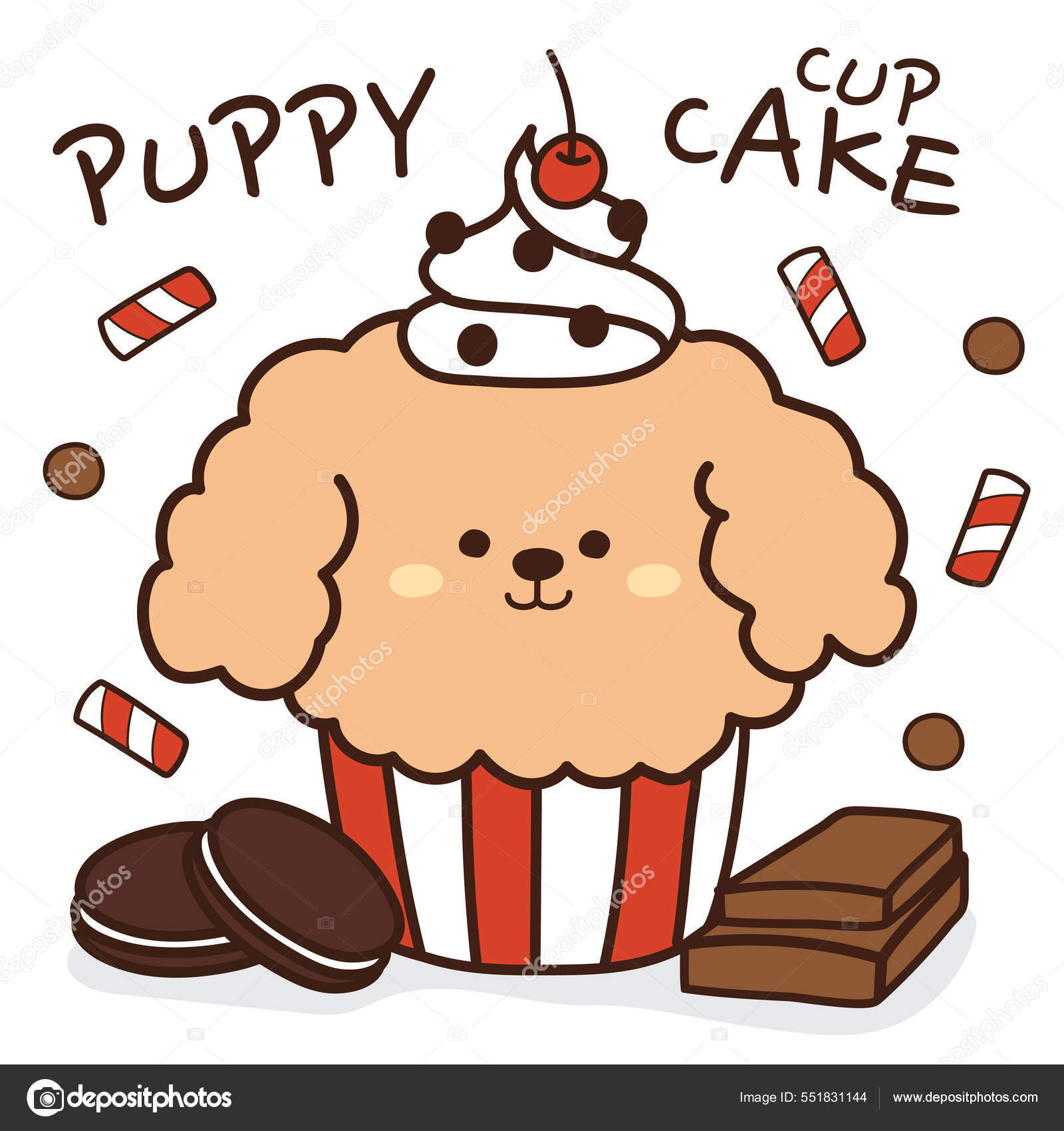 Puppy Whipped Cream Cupcake Cartoon Cute Dog Hand Drawn Chocolate Stock Vector Image by ©ma_nud_sen #551831144 Puppy Whipped Cream Cupcake Cartoon Cute Dog Hand Drawn Chocolate Stock Vector Image by ©ma_nud_sen #551831144