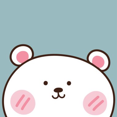 Güzel yüzlü kafa ayısı. Sevimli hayvan çizimi. Ayı eli çizilmiş. Çizgi film tasarım karakteri. Güzel Kai gülümsüyor. Vektör illüstrasyonu.