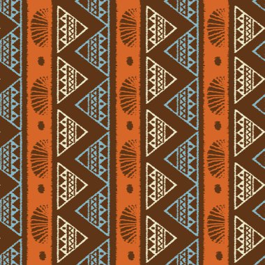 Ikat.Kusursuz bohem tarzı. Özgeçmiş. Nakış. Dikdörtgen vektör. İllüstrasyon..