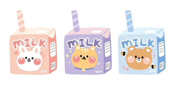 Kawaii Milkストックベクター ロイヤリティフリーkawaii Milkイラスト ページ 3 Depositphotos