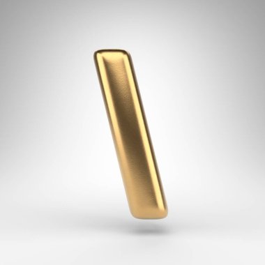 Beyaz arka planda sırt / çizgi sembolü. Parlak metal desenli altın 3D tabela.