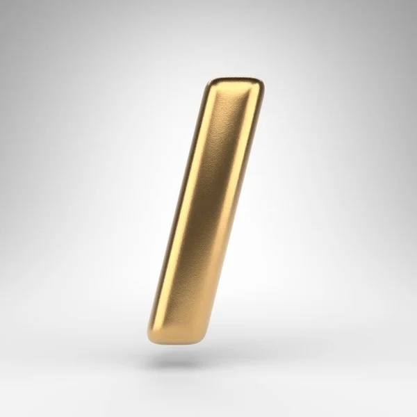 Símbolo de barra para a frente no fundo branco. Sinal 3D dourado com textura metálica brilhante. — Fotografia de Stock