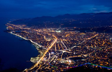 Boztepe 'den Ordu Manzarası. Işıklarda.