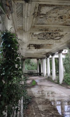 Railway station Gagra - Pavilion, city of Gagra, Abkhazia. 04.13.2021