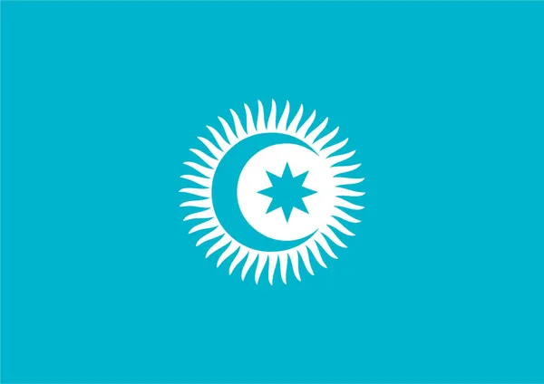 Organisationen Tyrkiske Stater Det Tyrkiske Råds Flag - Stock-foto