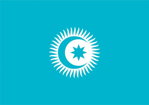 Organisatie Van Turkse Staten Vlag Van Turkse Raad — Stockfoto