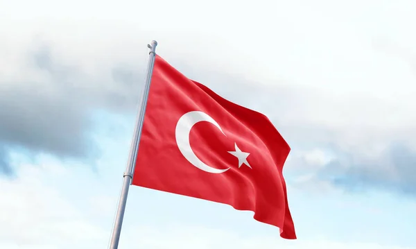 Turk Bayragi Turkiye Bayragi Translation Turkey Flag — Stok Foto