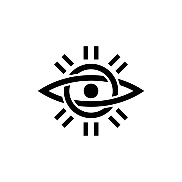 Ιερογλυφικά Ήλιου Και Οφθαλμού Και Σχεδιασμός Λογότυπου Διάνυσμα — Διανυσματικό Αρχείο
