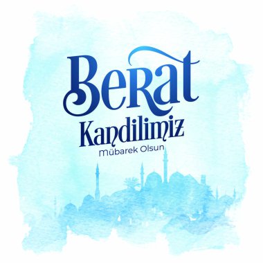 Berat Kandili. Tercümesi: İslami kutsal gece, vektör