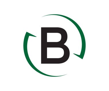 B harfi logo tasarımı, vektör ögesi