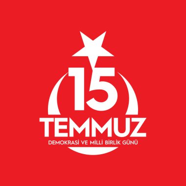 15 Temmuz, demokrasi ve milli birlik günü, (15 temmuz, demokrasi ve milli birlik günü) vektör logosu