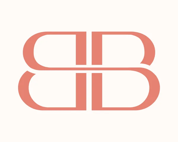 エレガントなBbレターリンクのモノグラムロゴデザイン — ストックベクタ