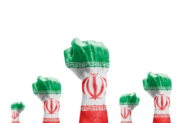 Iran Flag Revolution Rebellion Fist Wallpaper — Stock Photo, Image