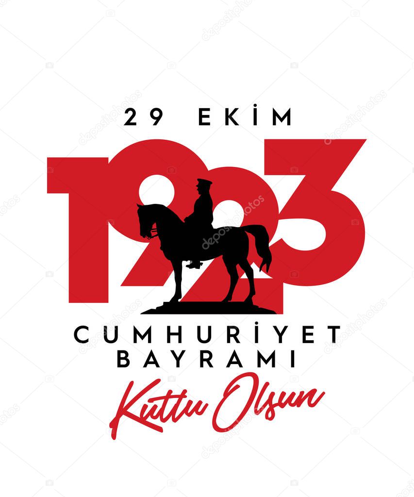 29 ekim Cumhuriyet Bayram kutlu olsun. Translation: 29 october, republic day of Turkey.