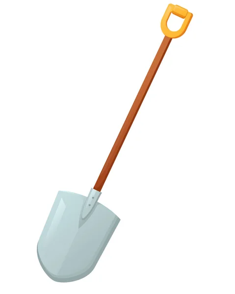 Vector Garden Shovel Isolated White Background Shovel Flat Style Vector — Stock vektor