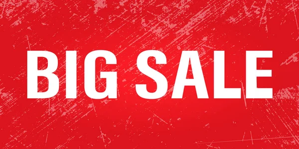 赤いグランジスタンプ 販売バッジテンプレート ベクトルイラストが完売しました 白い銘文 Big Sale Grunge Texture Red Background — ストックベクタ