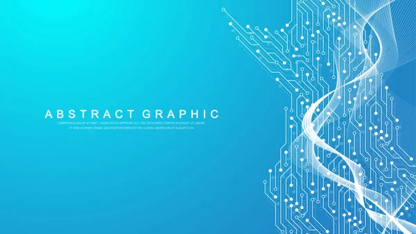 Placă de bază fundal vectorial cu elemente electronice de placă de circuit. Textura electronică pentru tehnologia computerelor, conceptul de inginerie. Calculator placă de bază generat ilustrație abstractă — Vector de stoc