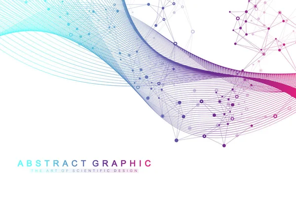 Concepto de conexión de red global. Comunicación de redes sociales en el negocio global. Visualización de macrodatos. Tecnología de Internet. Ilustración vectorial. — Vector de stock