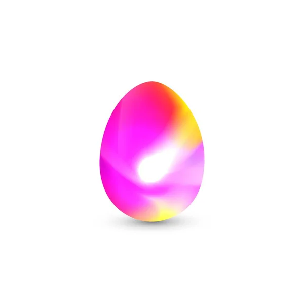 추상적 인 유체 차이가 있는 기하학적 인 형태의 부활절 달걀은 유행하는 액체 색깔 배경 을묘사 한다 — 스톡 사진