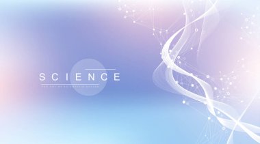 Abstract structure molecules or atom for science or medical background