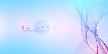 Abstract structure molecules or atom for science or medical background