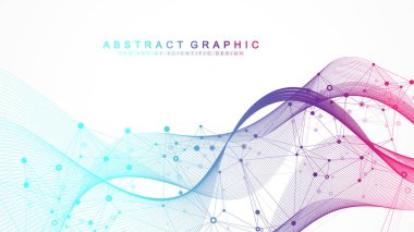 Abstract structure molecules or atom for science or medical background