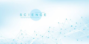 Abstract structure molecules or atom for science or medical background