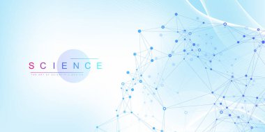 Abstract structure molecules or atom for science or medical background