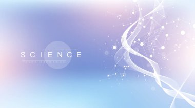 Abstract structure molecules or atom for science or medical background