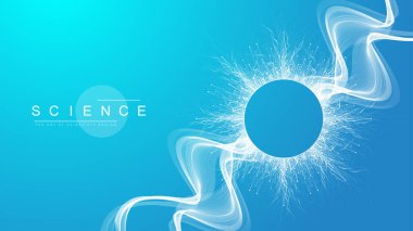 Bilimsel vektör çizimi genetik mühendisliği, DNA sarmalları, DNA ipliği, molekül veya atom, nöronlar. Genomik sekanslar görselleştirme. Bilim veya tıbbi geçmiş için soyut yapı