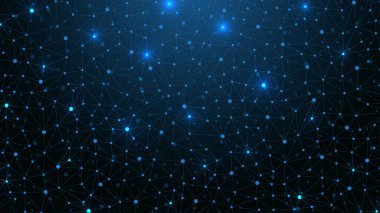 Rakamlar soyut arkaplan, birbirine bağlı çizgi ve noktalar, web örtüsü. Dijital sinirsel ağlar. Sunumunuz için ağ ve bağlantı arka planı. Web grafik geçmişi. Vektör illüstrasyonu