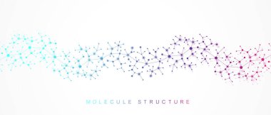 Abstract structure molecules or atom for science or medical background