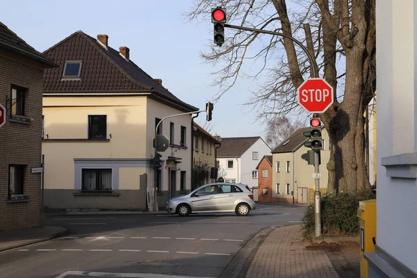 Franchissement Routier Avec Feux Signalisation — Photo